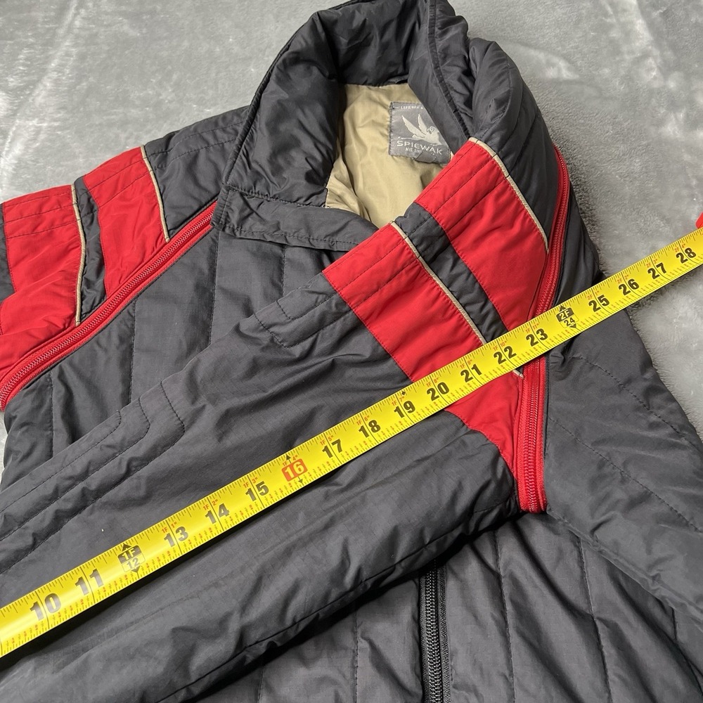 Spiewak Jacket Men Size Medium Zip Up Red Grey Lightweight Puffer Moto Cyberpunk - Picture 8 of 8